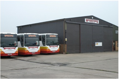 Our workshop and offices with some of our fleet